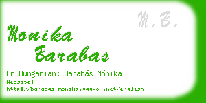 monika barabas business card
